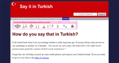 Desktop Screenshot of howtosayinturkish.com