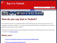 Tablet Screenshot of howtosayinturkish.com